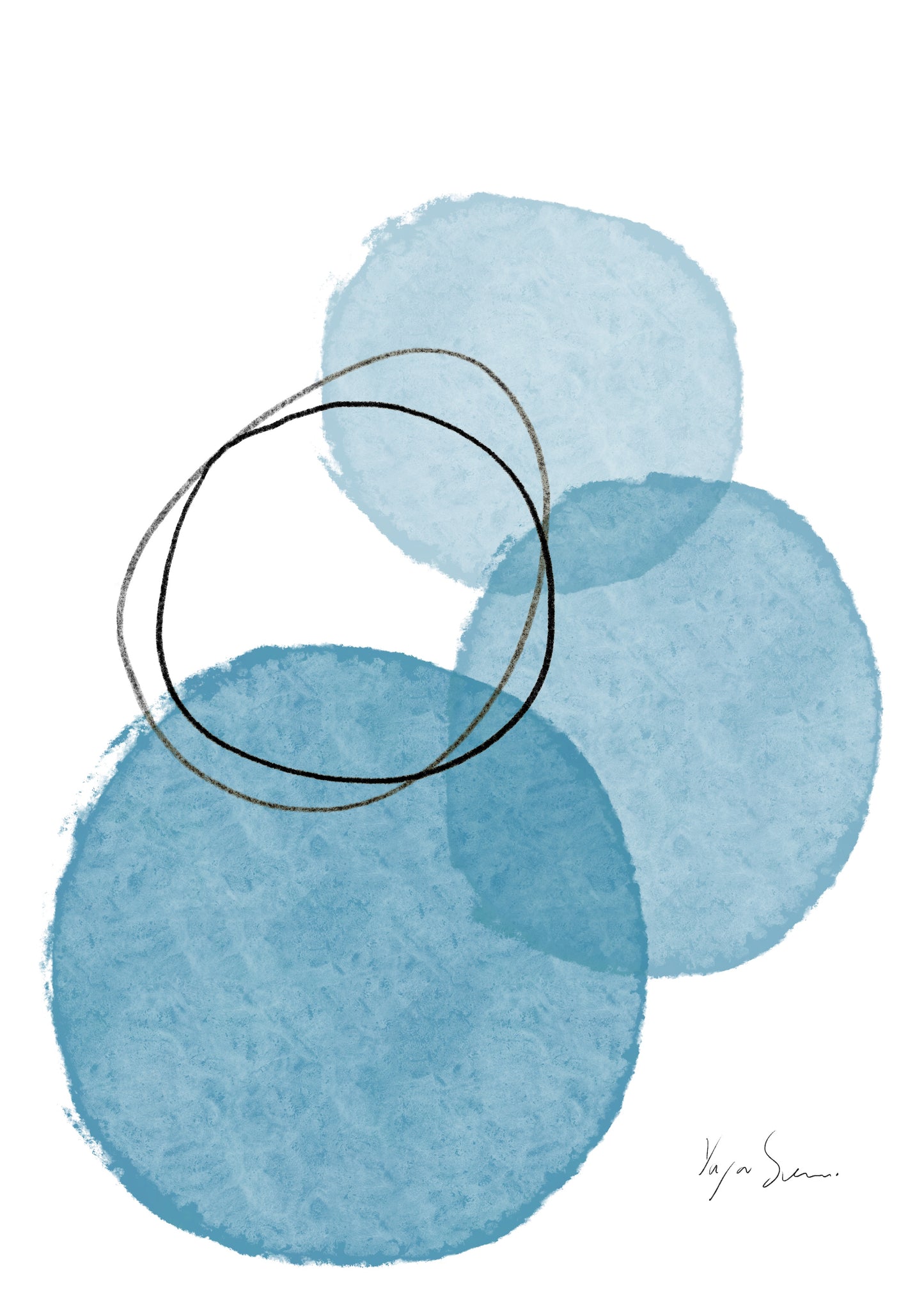 3 Blue circles