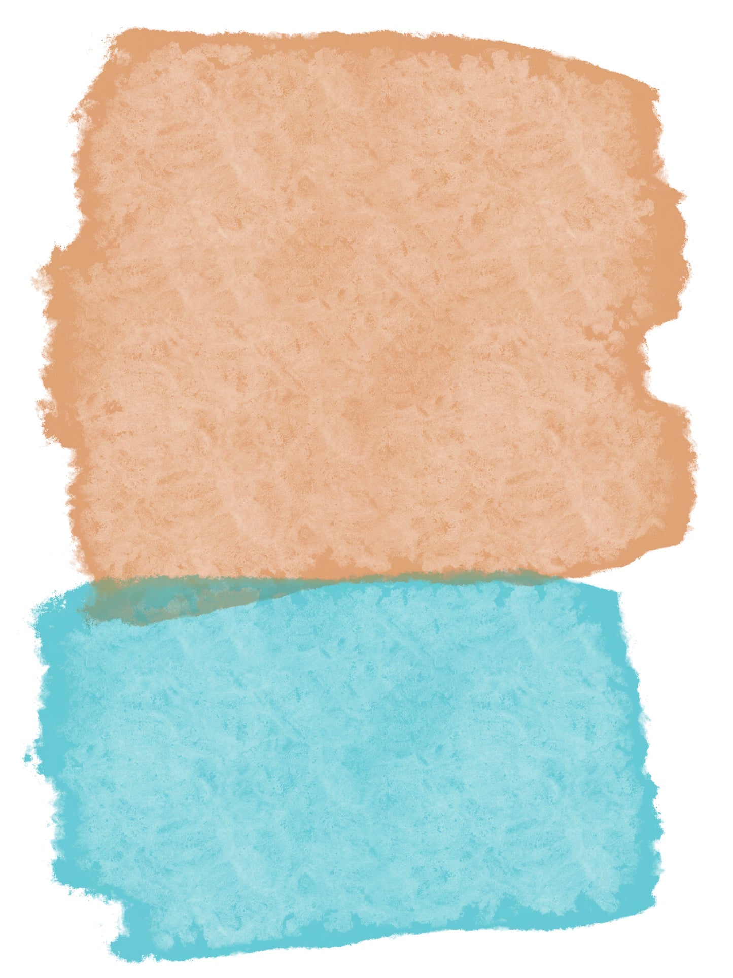 Terracotta and Teal Abstract Watercolor Art